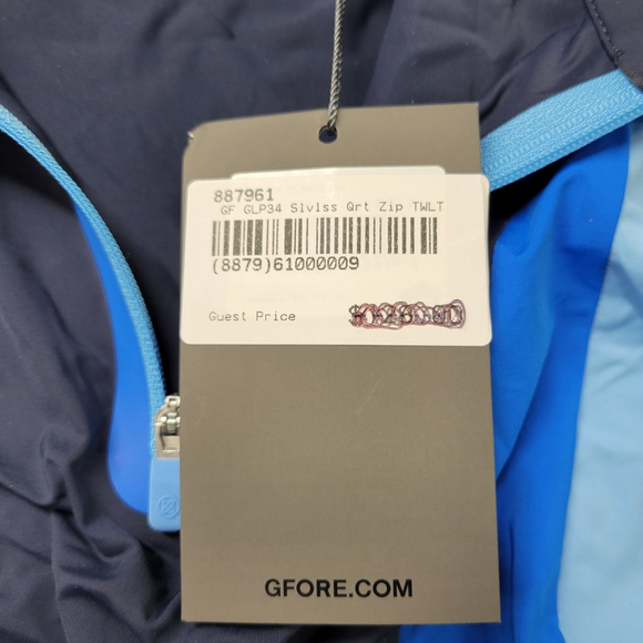 G/FORE Women's Color Block Silky Tech Nylon Sleeveless 1/4 Zip Golf Polo Small - Picture 5 of 12